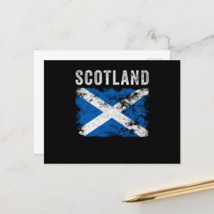 Scotland Flag Distressed - Scottish Flag Briefkaart