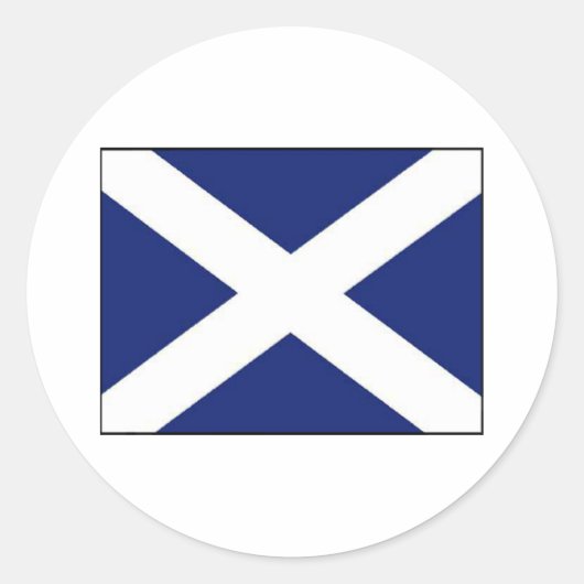 SCOTLAND FLAG RONDE STICKER (Voorkant)