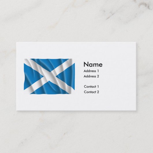 SCOTLAND FLAG VISITEKAARTJE (Voorkant)