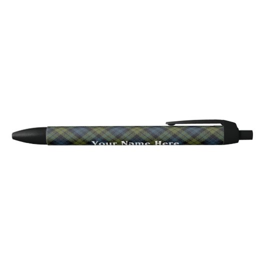 Scotland Forever Campbell Tartan Zwarte Inkt Pen (Bovenkant)