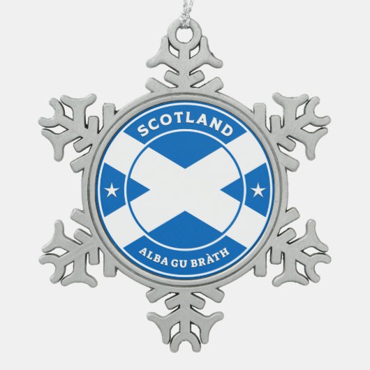 Scotland Forever Tin Sneeuwvlok Ornament (Voorkant)