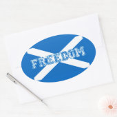 Scotland Freedom Ovale Sticker (Envelop)