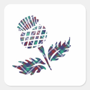 Scotland Gifts Scottish Thistle Tartan Pset Gift Vierkante Sticker