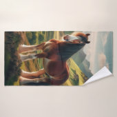 Scotland highlands Clydesdale horse (Serviette de bain)