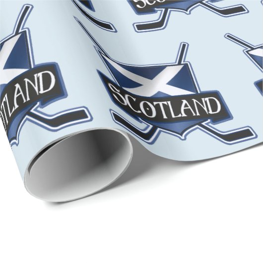 Scotland Ice Hockey Flag Gift Wrap Cadeaupapier (Rol Hoek)