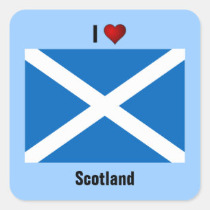 SCOTLAND: Ik hou van Schotland Vierkante Sticker