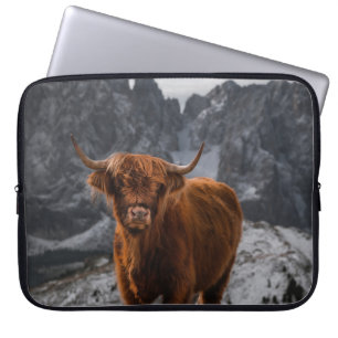 Scotland Koe Mountains: Natuur Fotografie Laptop Sleeve