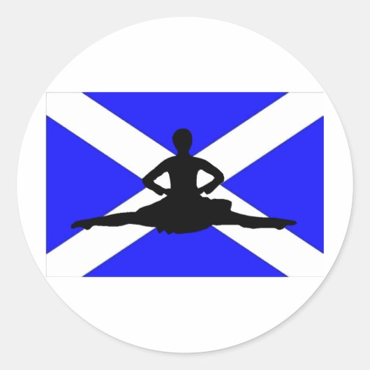 Scotland Leap Ronde Sticker (Voorkant)