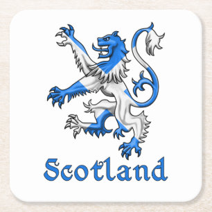 Scotland Lion Rampant Vierkante Kartonnen Onderzetter