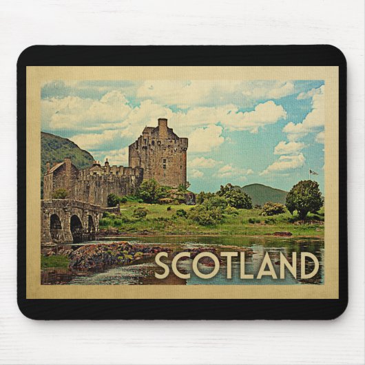 Scotland Muismat Castle Vintage Travel (Voorkant)