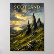 Scotland: Mythical Sunrise Highlands Art Souvenir