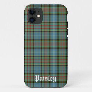 Scotland Paisley District Tartan Gepersonaliseerd iPhone 11 Hoesje