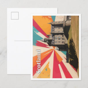 Scotland Pop Art Travel Illustration Briefkaart