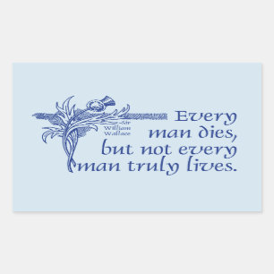 Scotland Quote, Sir William Wallace, Thistle Rechthoekige Sticker