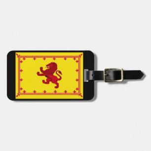 Scotland Rampant lion/Ancient flag Yellow Bagagelabel