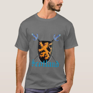 Scotland Rampant Lion Cross Swords T-shirt Geperso