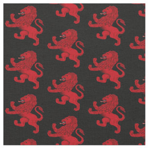 Scotland red Rampant Lion zwart Stof