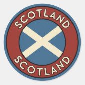 Scotland Ronde Sticker (Voorkant)