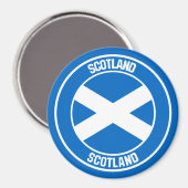 Scotland Round Emblem Magneet (Voorkant / Achterkant)