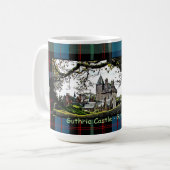 Scotland’s Guthrie Clan Castle-Tartan Nom Mug (Devant gauche)