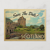 Scotland Save the Date Eilean Donan Castle Aankondigingskaart (Voorkant)