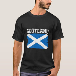 Scotland Scottish Flag Distressed T-shirt