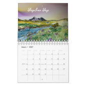 Scotland Skye Art original Peintures Calendrier (Mar 2027)