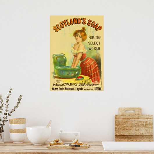 Scotland Soap Advertisement Poster (Keuken)