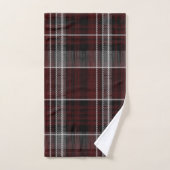 Scotland Tartan Burgundy Grey Plaid Celtic (Serviette à main)