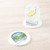 Scotland Travel logo Zandsteen Onderzetter (Zijkant)