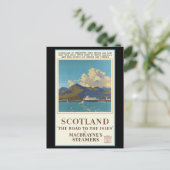 Scotland Travel Poster Briefkaart (Staand voorkant)