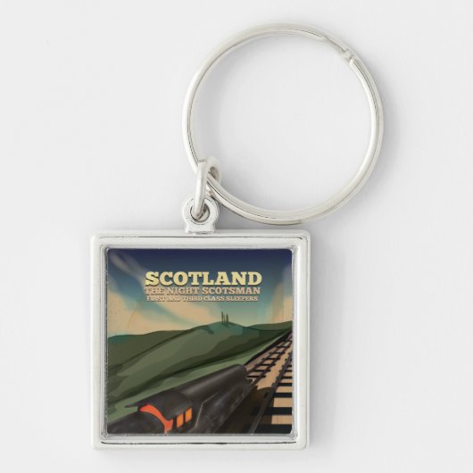 Scotland Travel Poster Sleutelhanger (Voorkant)