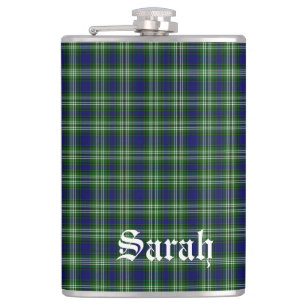 Scotland Tweedside District Tartan Gepersonaliseer Heupfles