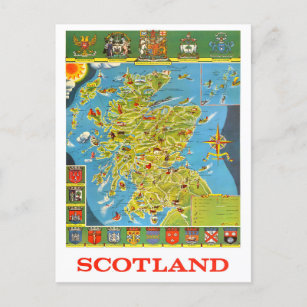 Scotland vintage travel Carte postale