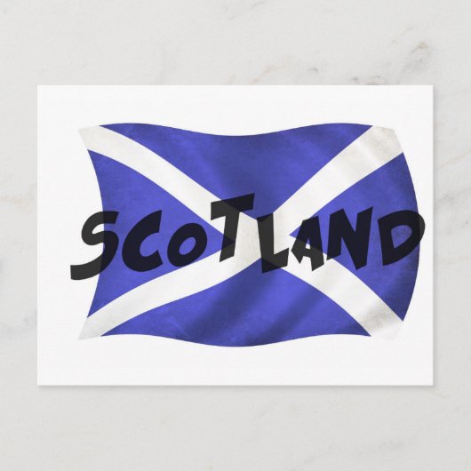 Scotland Wavy Flag Briefkaart (Voorkant)