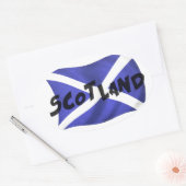 Scotland Wavy Flag Ovale Sticker (Envelop)