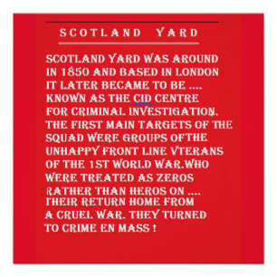 Scotland Yard de geschiedenis van het Londen Engel Perfect Poster
