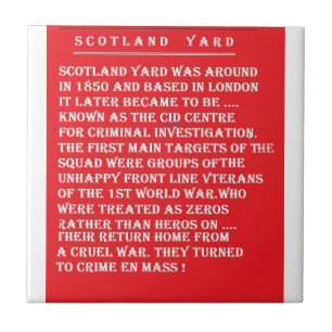 Scotland Yard de geschiedenis van het Londen Engel Tegeltje