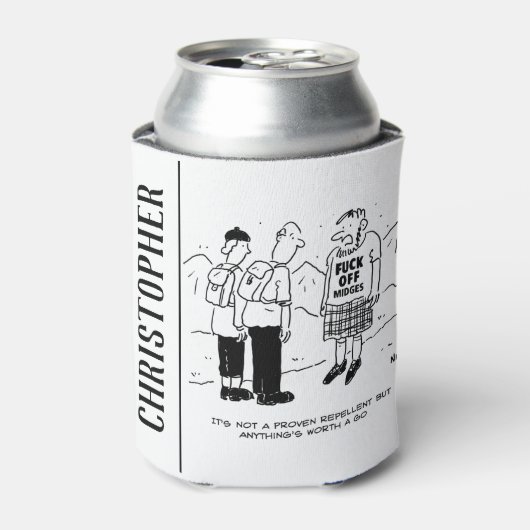 Scotsman heeft een nieuwe methode om muggen af te blikjeskoeler (Blikje Voorkant)