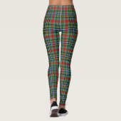 Scotstee Clan Bisset Pattern Tartan Vrouwen Leggin Leggings (Achterkant)