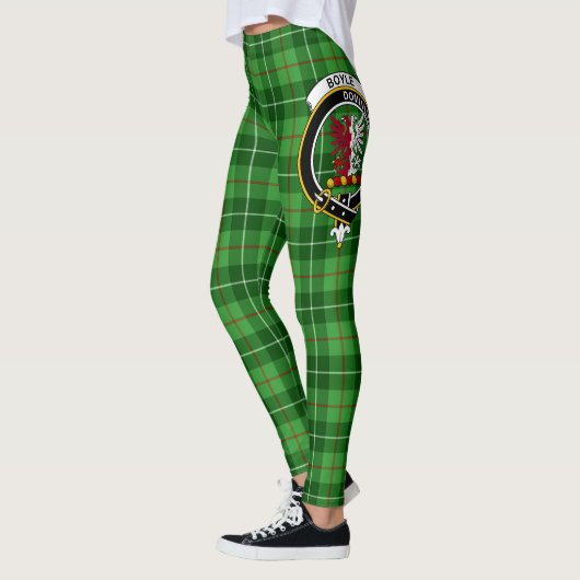 Scotstee Clan Boyle Crest Tartan Femmes Leggings (Gauche)