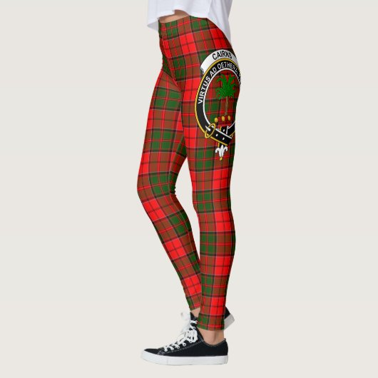 Scotstee Clan Cairns Crest Tartan Femmes Leggings (Gauche)
