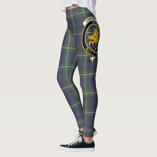 Scotstee Clan Campbell Argyll Modern Crest Tartan Leggings (Links)