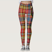 Scotstee Clan Drummond van Strathallan Crest Tarta Leggings (Voorkant)
