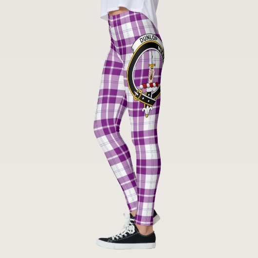 Scotstee Clan Dunlop Dress Crest Tartan Vrouwen Leggings (Links)