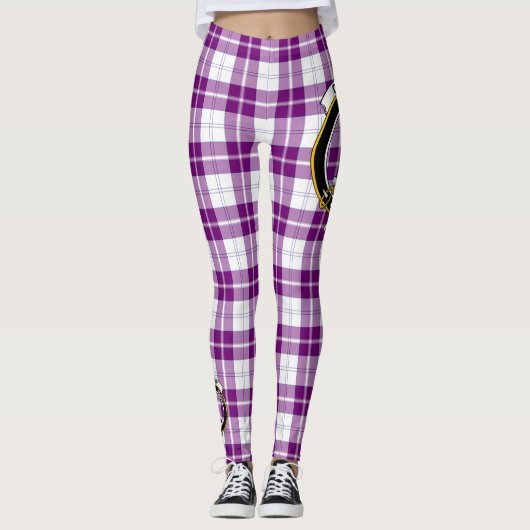 Scotstee Clan Dunlop Dress Crest Tartan Vrouwen Leggings (Voorkant)