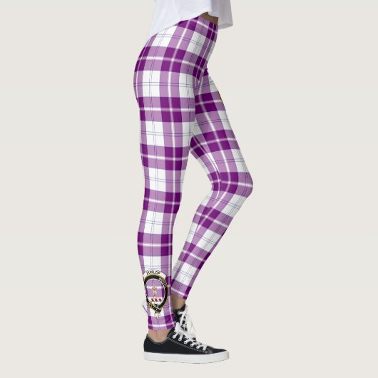 Scotstee Clan Dunlop Dress Crest Tartan Vrouwen Leggings (Rechts)