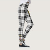 Scotstee Clan Erskine Black en White Crest Tartan Leggings (Rechts)