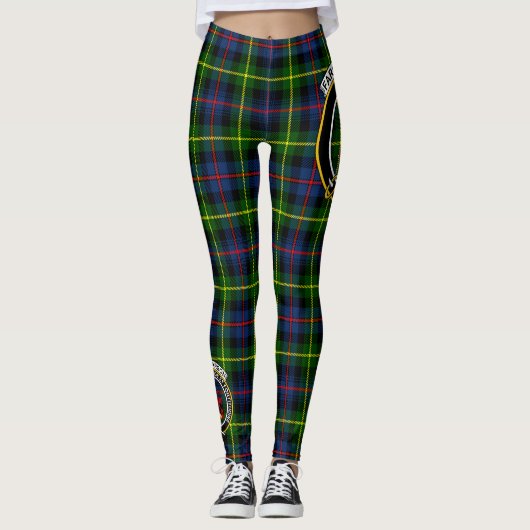 Scotstee Clan Farquharson Modern Crest Tartan Wome Leggings (Voorkant)