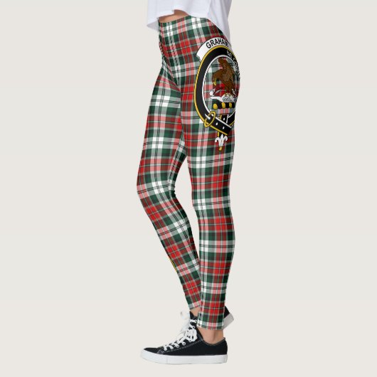 Scotstee Clan Graham Crest Tartan Femmes Leggings (Gauche)